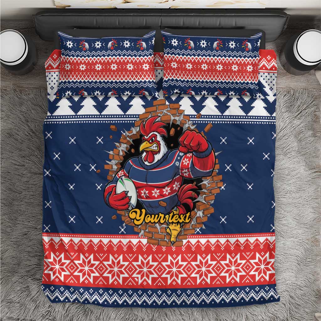 Roosters Xmas Glory Personalised Bedding Set Christmas Rugby League Spirit - Aussie Hoodie