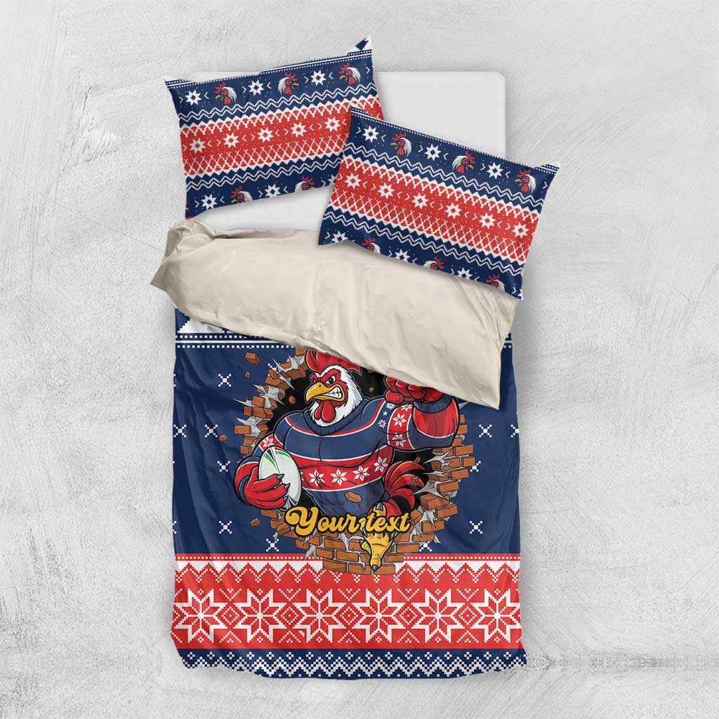 Roosters Xmas Glory Personalised Bedding Set Christmas Rugby League Spirit - Aussie Hoodie