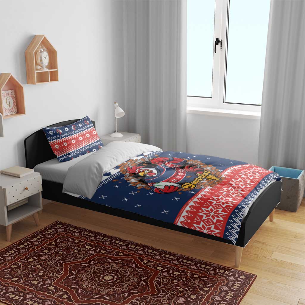 Roosters Xmas Glory Personalised Bedding Set Christmas Rugby League Spirit - Aussie Hoodie