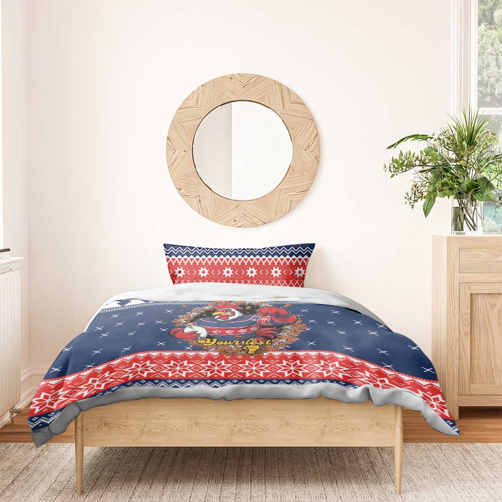 Roosters Xmas Glory Personalised Bedding Set Christmas Rugby League Spirit - Aussie Hoodie