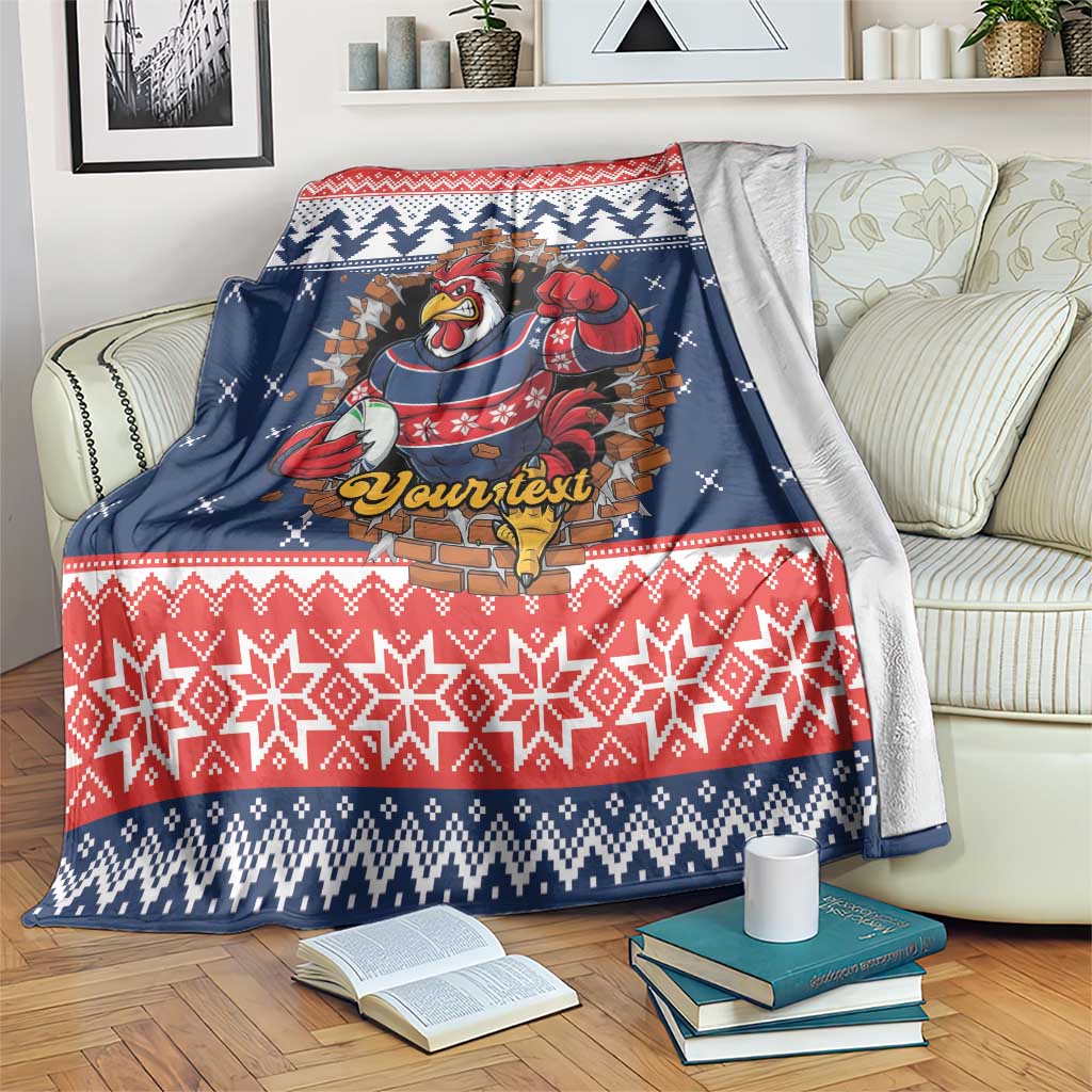 Roosters Xmas Glory Personalised Blanket Christmas Rugby League Spirit - Aussie Hoodie