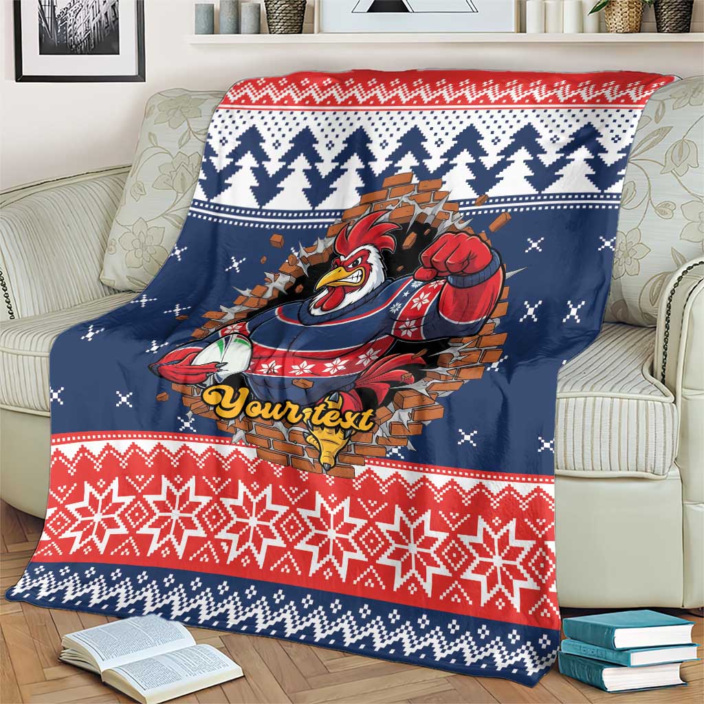 Roosters Xmas Glory Personalised Blanket Christmas Rugby League Spirit - Aussie Hoodie