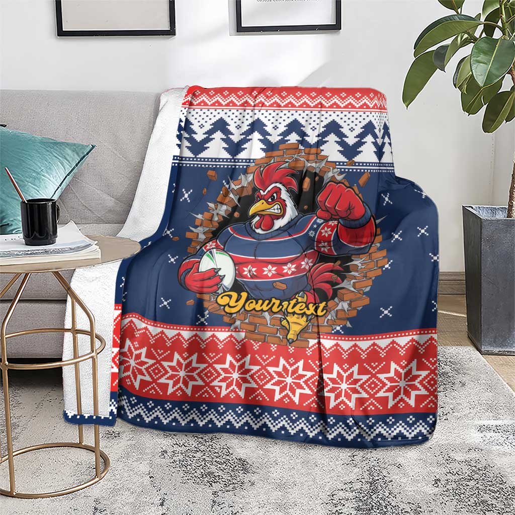 Roosters Xmas Glory Personalised Blanket Christmas Rugby League Spirit - Aussie Hoodie