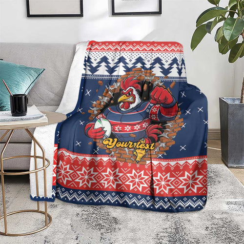 Roosters Xmas Glory Personalised Blanket Christmas Rugby League Spirit - Aussie Hoodie