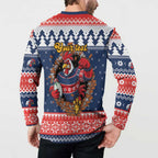 Roosters Xmas Glory Personalised Button Sweatshirt Christmas Rugby League Spirit - Aussie Hoodie