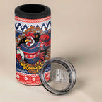 Roosters Xmas Glory Personalised 4 in 1 Can Cooler Tumbler Christmas Rugby League Spirit - Aussie Hoodie