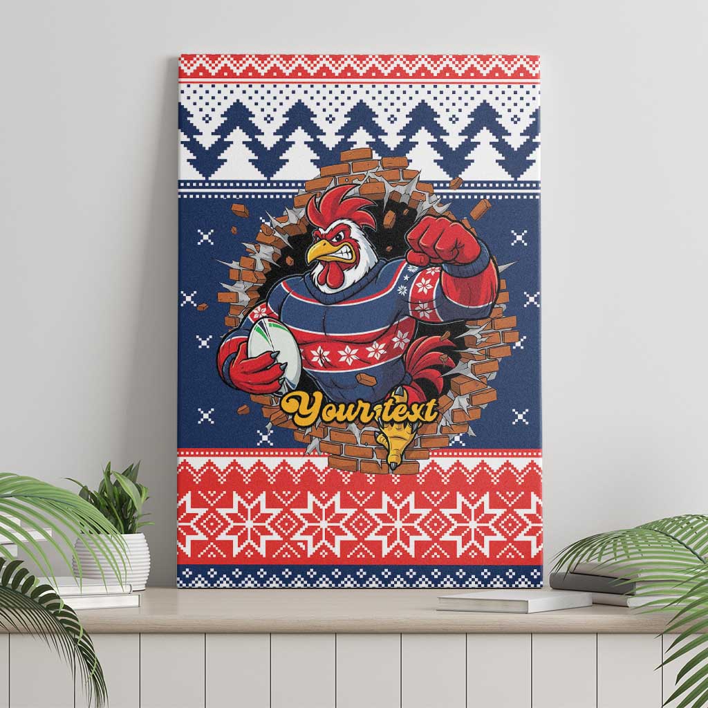 Roosters Xmas Glory Personalised Canvas Wall Art Christmas Rugby League Spirit - Aussie Hoodie