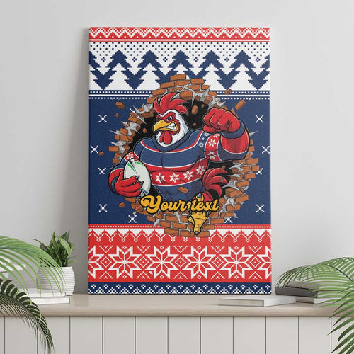 Roosters Xmas Glory Personalised Canvas Wall Art Christmas Rugby League Spirit - Aussie Hoodie
