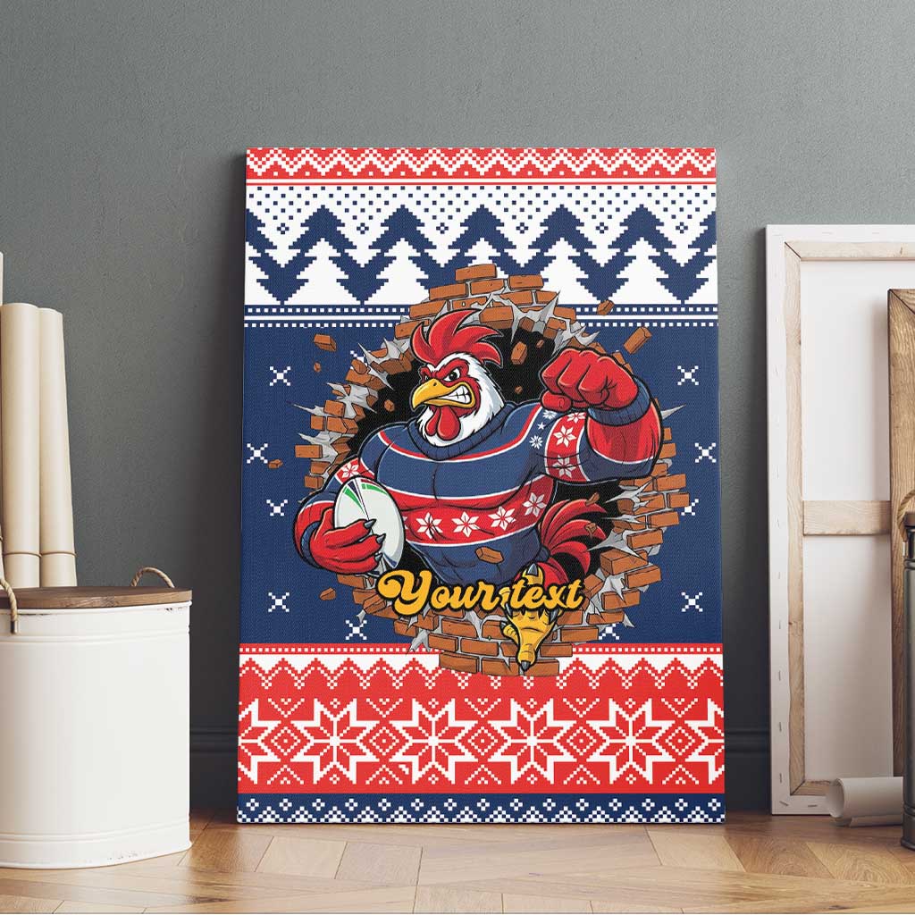 Roosters Xmas Glory Personalised Canvas Wall Art Christmas Rugby League Spirit - Aussie Hoodie