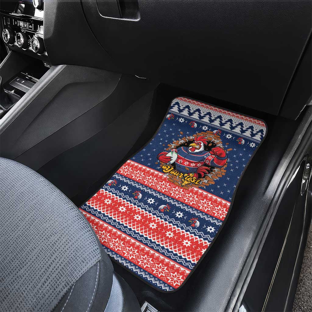 Roosters Xmas Glory Personalised Car Mats Christmas Rugby League Spirit - Aussie Hoodie
