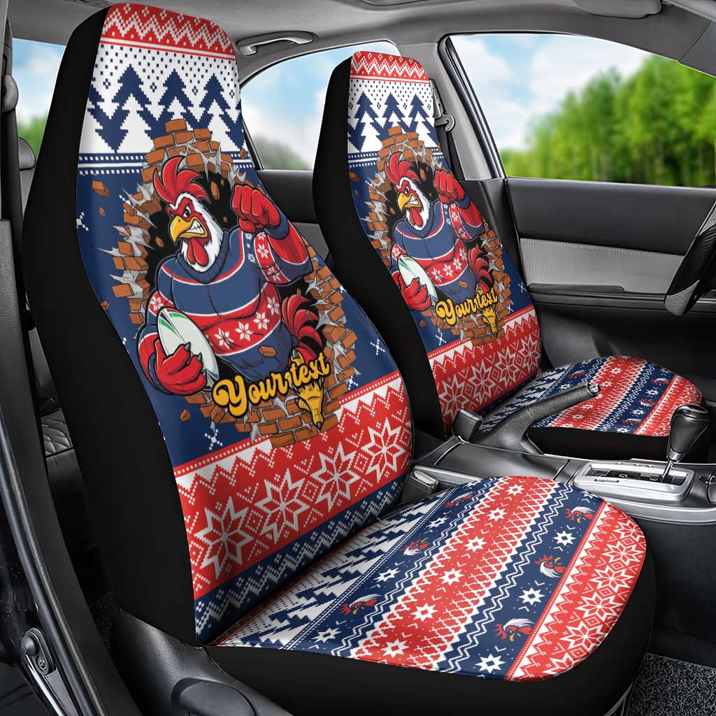 Roosters Xmas Glory Personalised Car Seat Cover Christmas Rugby League Spirit - Aussie Hoodie