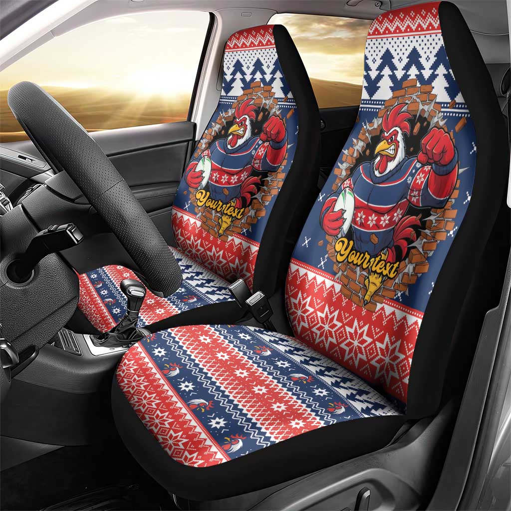 Roosters Xmas Glory Personalised Car Seat Cover Christmas Rugby League Spirit - Aussie Hoodie
