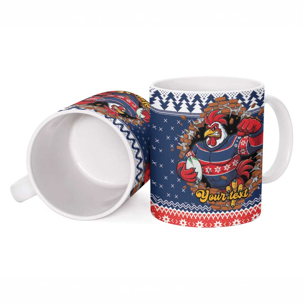 Roosters Xmas Glory Personalised Ceramic Mug Christmas Rugby League Spirit - Aussie Hoodie