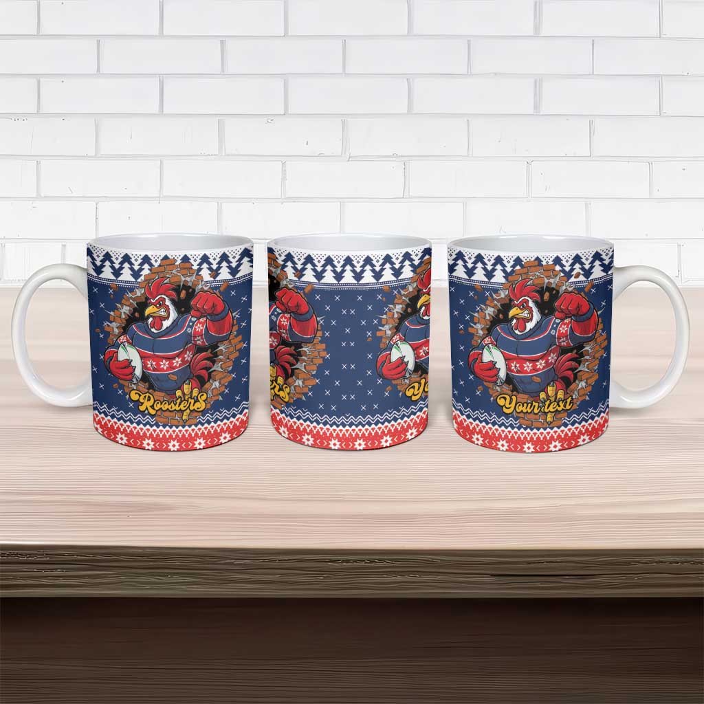 Roosters Xmas Glory Personalised Ceramic Mug Christmas Rugby League Spirit - Aussie Hoodie