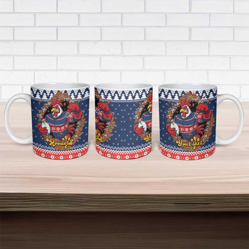Roosters Xmas Glory Personalised Ceramic Mug Christmas Rugby League Spirit - Aussie Hoodie
