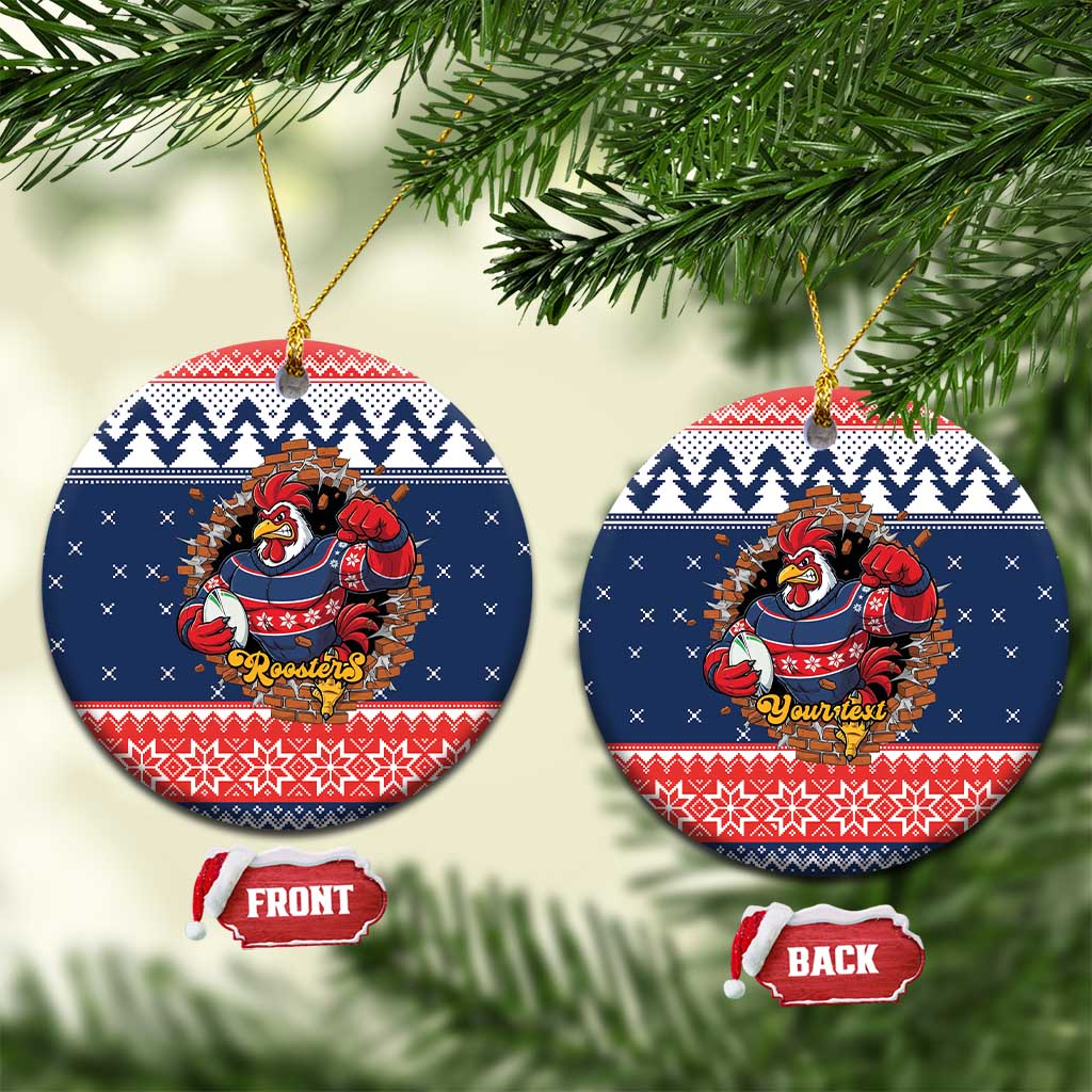 Roosters Xmas Glory Personalised Ceramic Ornament Christmas Rugby League Spirit - Aussie Hoodie