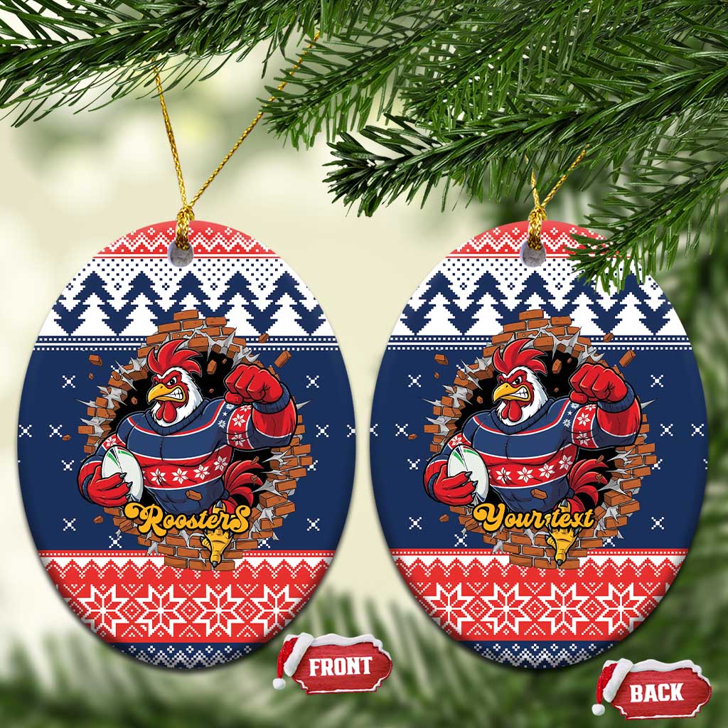 Roosters Xmas Glory Personalised Ceramic Ornament Christmas Rugby League Spirit - Aussie Hoodie
