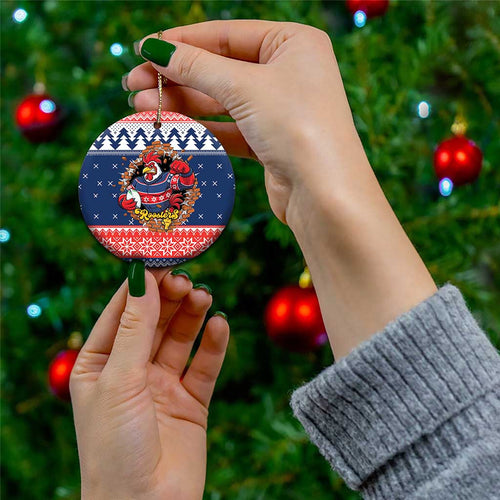 Roosters Xmas Glory Personalised Ceramic Ornament Christmas Rugby League Spirit - Aussie Hoodie