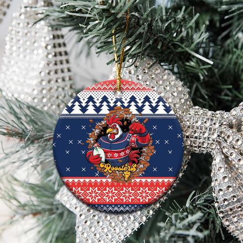 Roosters Xmas Glory Personalised Ceramic Ornament Christmas Rugby League Spirit - Aussie Hoodie
