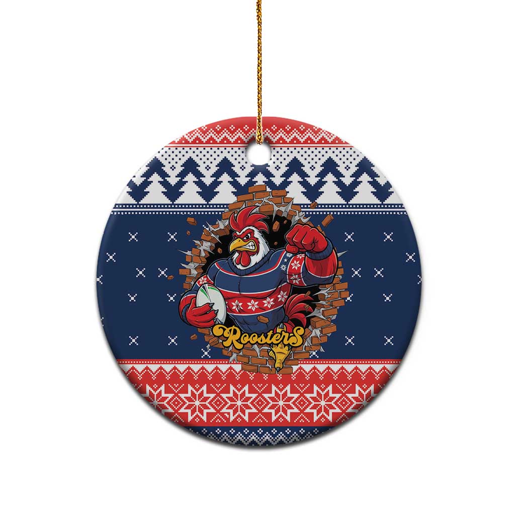 Roosters Xmas Glory Personalised Ceramic Ornament Christmas Rugby League Spirit - Aussie Hoodie