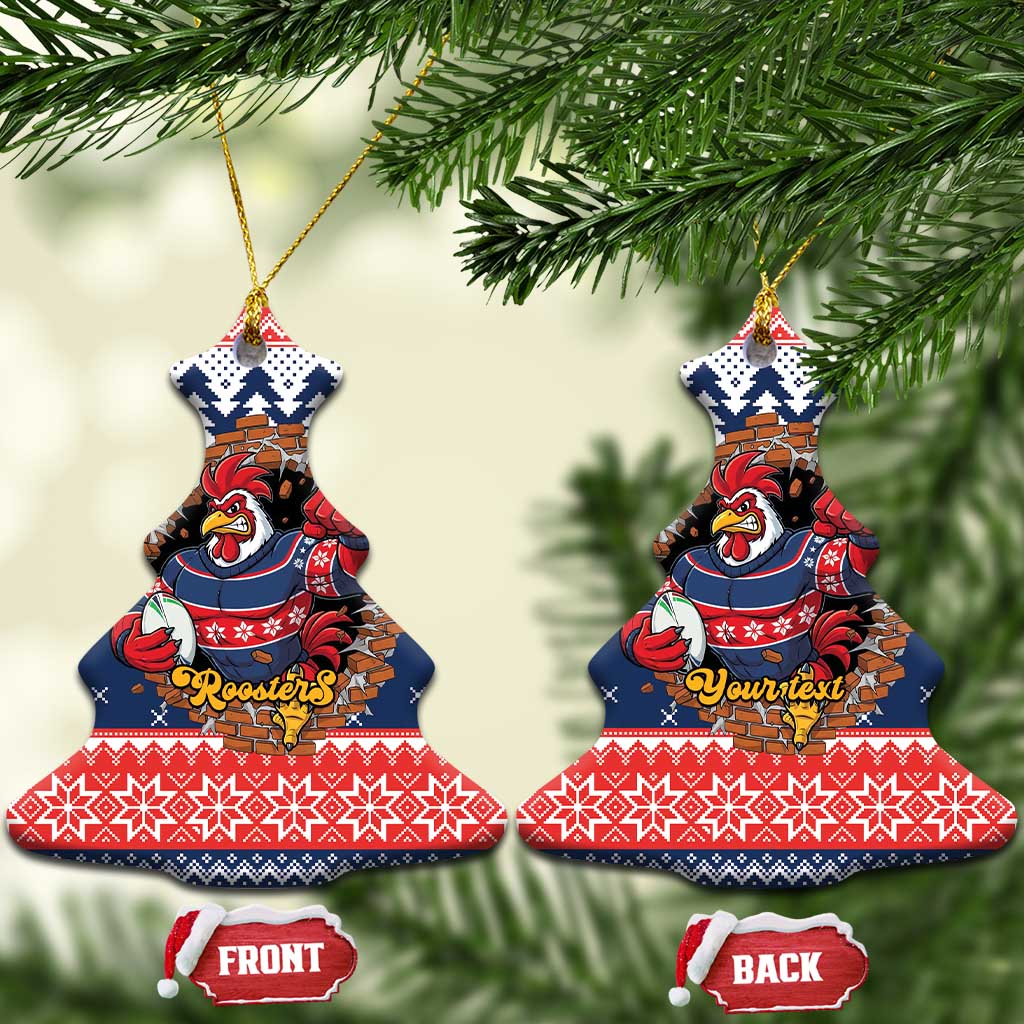 Roosters Xmas Glory Personalised Ceramic Ornament Christmas Rugby League Spirit - Aussie Hoodie