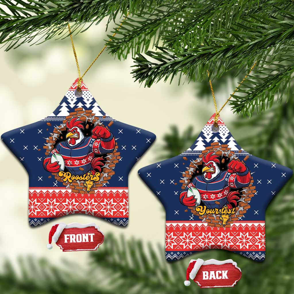 Roosters Xmas Glory Personalised Ceramic Ornament Christmas Rugby League Spirit - Aussie Hoodie