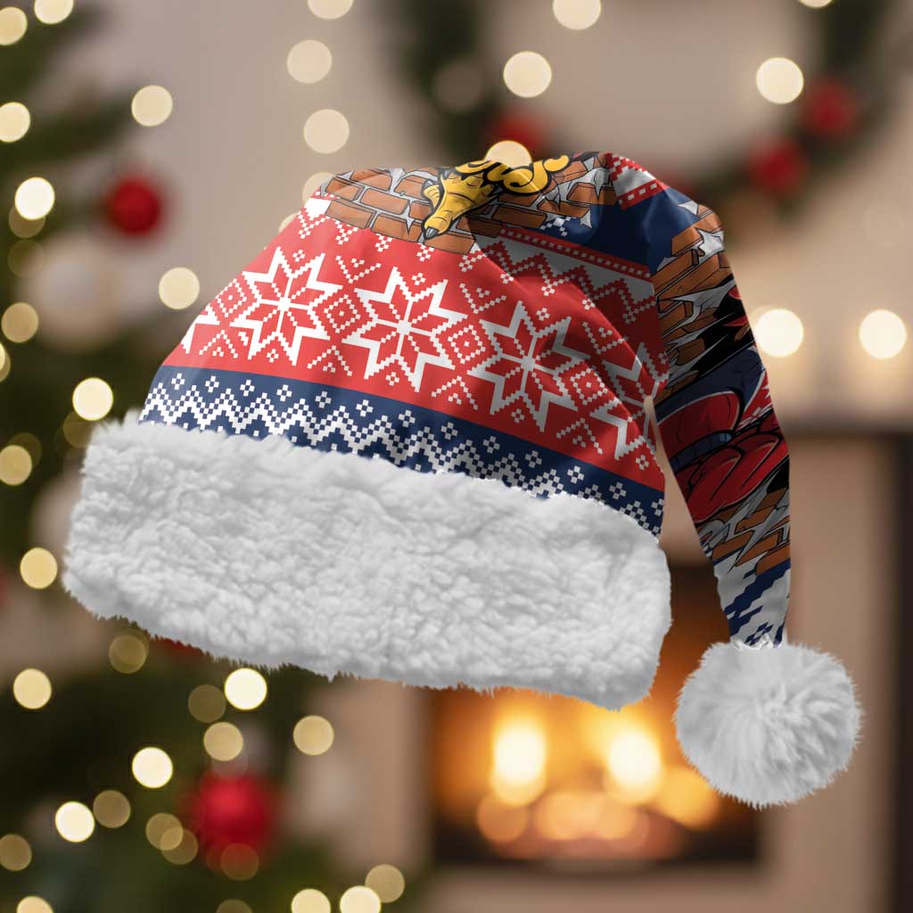 Roosters Xmas Glory Personalised Christmas Santa Hat Christmas Rugby League Spirit - Aussie Hoodie