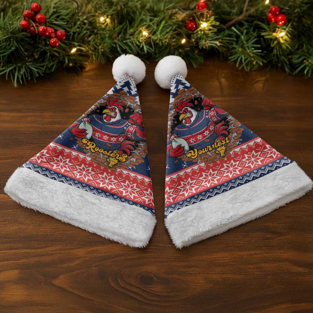 Roosters Xmas Glory Personalised Christmas Santa Hat Christmas Rugby League Spirit - Aussie Hoodie