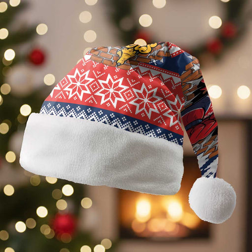 Roosters Xmas Glory Personalised Christmas Santa Hat Christmas Rugby League Spirit - Aussie Hoodie
