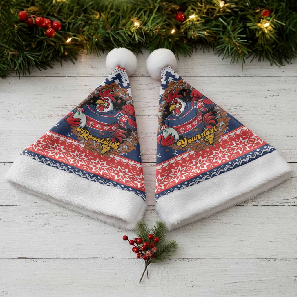 Roosters Xmas Glory Personalised Christmas Santa Hat Christmas Rugby League Spirit - Aussie Hoodie
