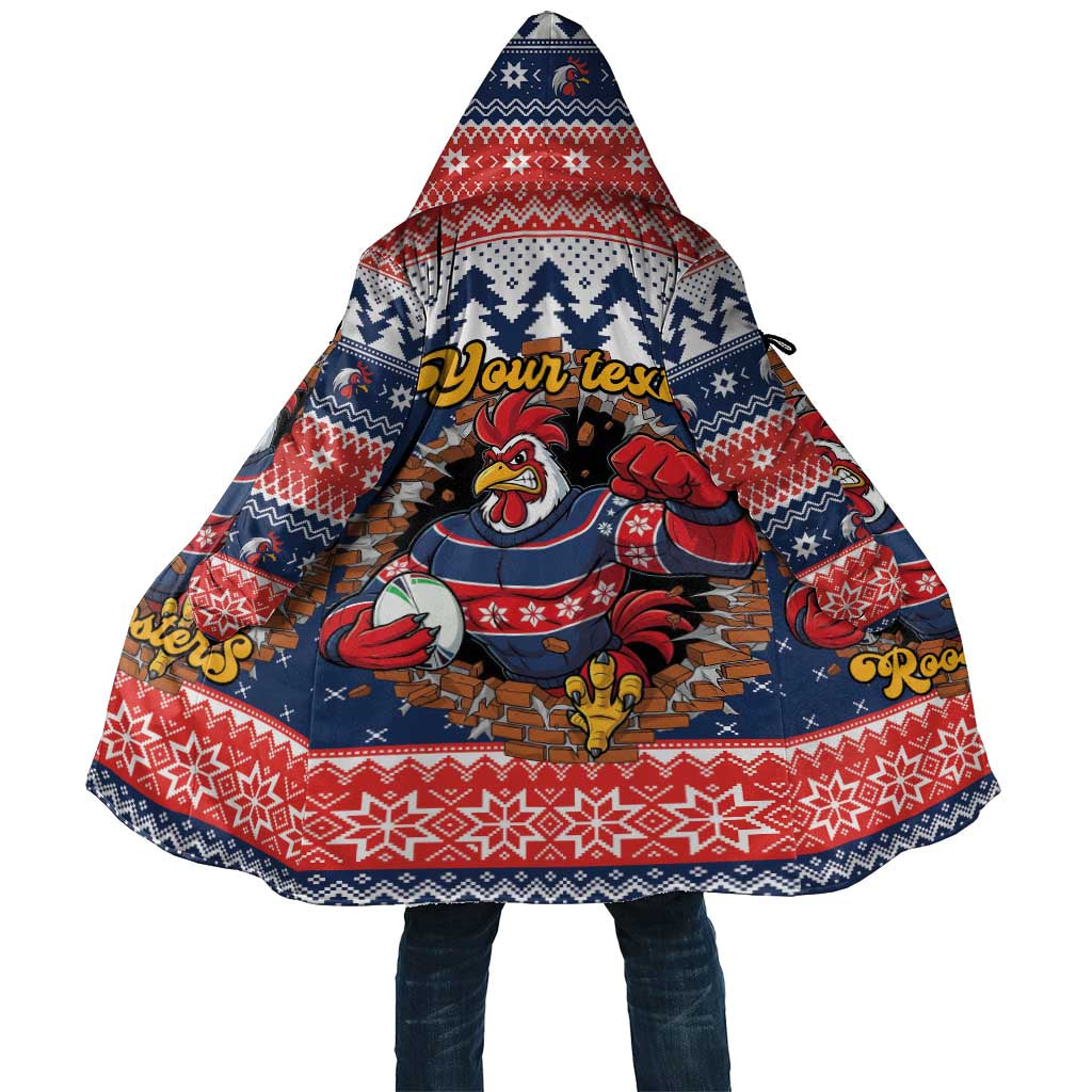 Roosters Xmas Glory Personalised Cloak Christmas Rugby League Spirit - Aussie Hoodie
