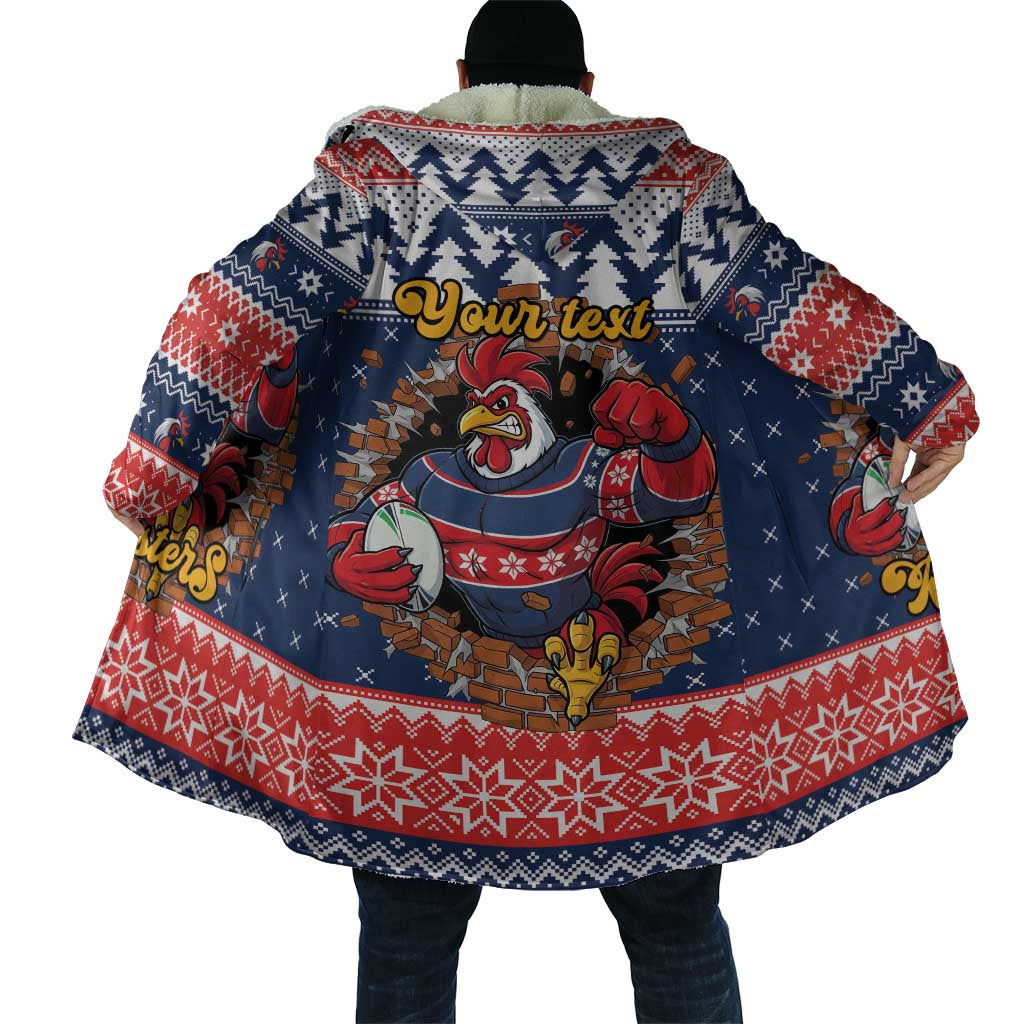 Roosters Xmas Glory Personalised Cloak Christmas Rugby League Spirit - Aussie Hoodie