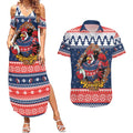 Roosters Xmas Glory Personalised Couples Matching Summer Maxi Dress and Hawaiian Shirt Christmas Rugby League Spirit - Aussie Hoodie