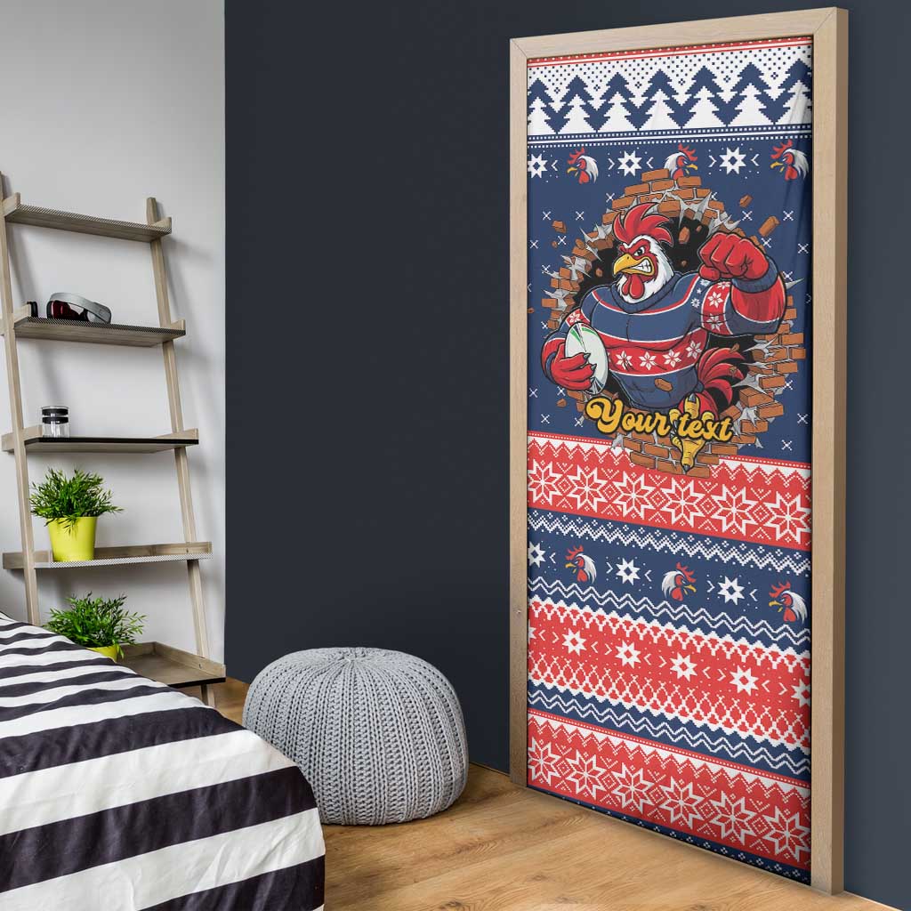 Roosters Xmas Glory Personalised Door Cover Christmas Rugby League Spirit - Aussie Hoodie