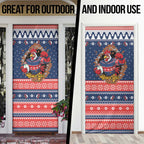 Roosters Xmas Glory Personalised Door Cover Christmas Rugby League Spirit - Aussie Hoodie