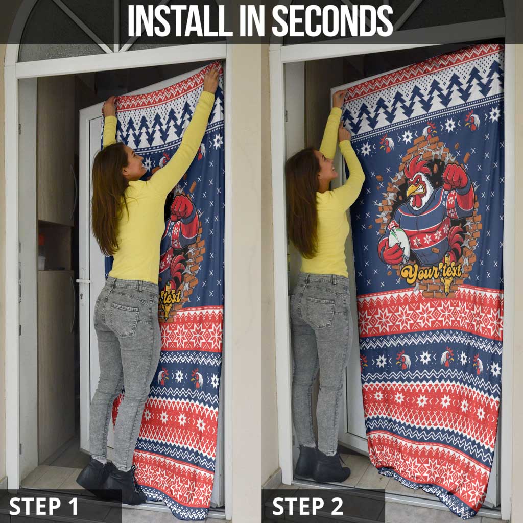 Roosters Xmas Glory Personalised Door Cover Christmas Rugby League Spirit - Aussie Hoodie