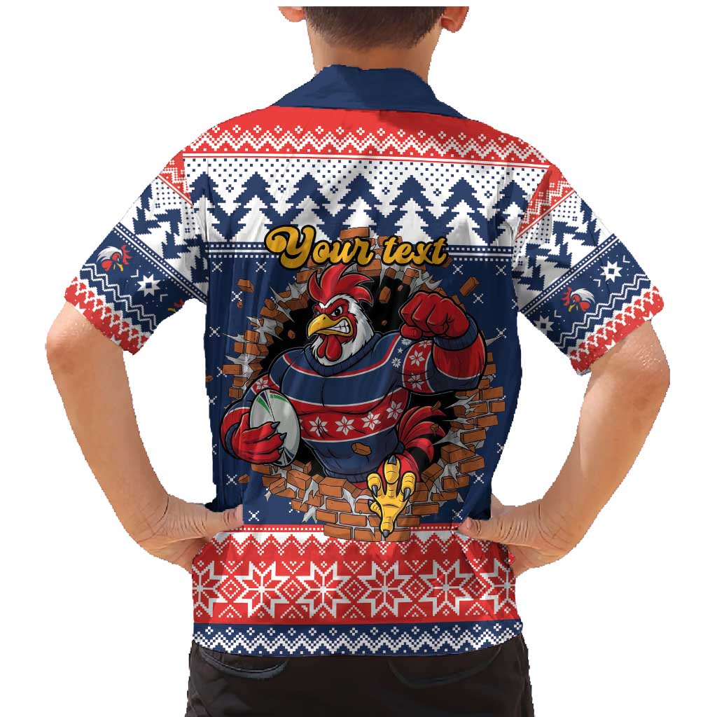 Roosters Xmas Glory Personalised Family Matching Mermaid Dress and Hawaiian Shirt Christmas Rugby League Spirit - Aussie Hoodie