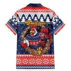 Roosters Xmas Glory Personalised Family Matching Mermaid Dress and Hawaiian Shirt Christmas Rugby League Spirit - Aussie Hoodie