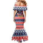 Roosters Xmas Glory Personalised Family Matching Mermaid Dress and Hawaiian Shirt Christmas Rugby League Spirit - Aussie Hoodie