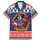 Roosters Xmas Glory Personalised Family Matching Summer Maxi Dress and Hawaiian Shirt Christmas Rugby League Spirit - Aussie Hoodie