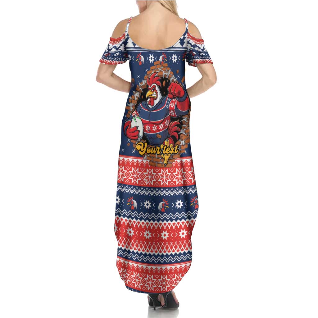 Roosters Xmas Glory Personalised Family Matching Summer Maxi Dress and Hawaiian Shirt Christmas Rugby League Spirit - Aussie Hoodie