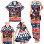 Roosters Xmas Glory Personalised Family Matching Tank Maxi Dress and Hawaiian Shirt Christmas Rugby League Spirit - Aussie Hoodie