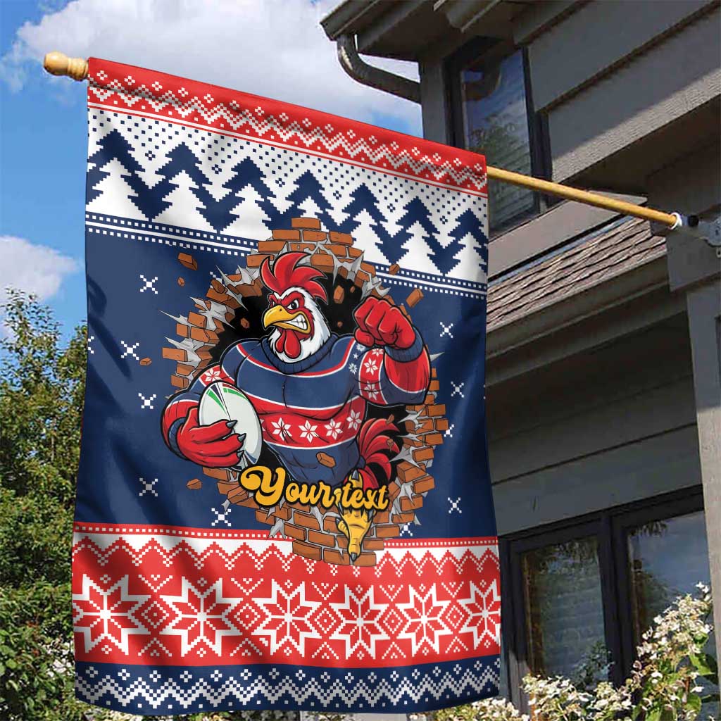 Roosters Xmas Glory Personalised Garden Flag Christmas Rugby League Spirit - Aussie Hoodie