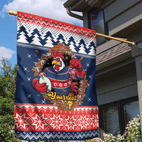 Roosters Xmas Glory Personalised Garden Flag Christmas Rugby League Spirit - Aussie Hoodie