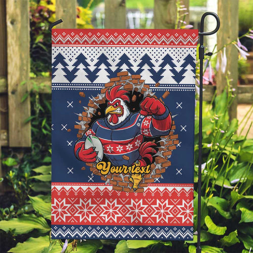 Roosters Xmas Glory Personalised Garden Flag Christmas Rugby League Spirit - Aussie Hoodie