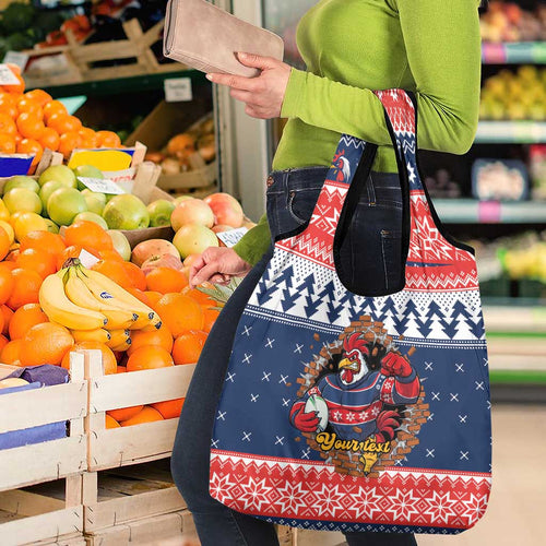 Roosters Xmas Glory Personalised Grocery Bag Christmas Rugby League Spirit - Aussie Hoodie