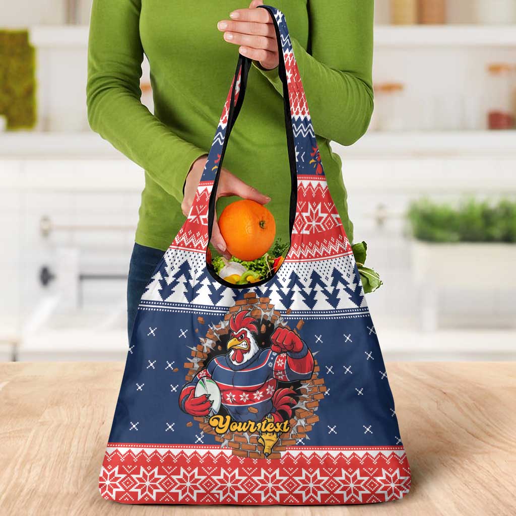 Roosters Xmas Glory Personalised Grocery Bag Christmas Rugby League Spirit - Aussie Hoodie