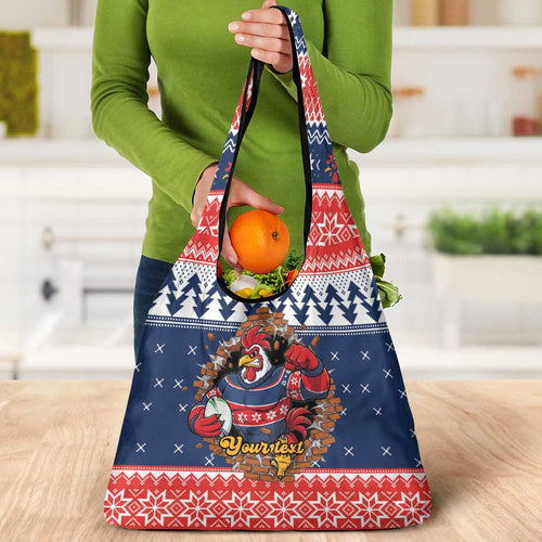 Roosters Xmas Glory Personalised Grocery Bag Christmas Rugby League Spirit - Aussie Hoodie