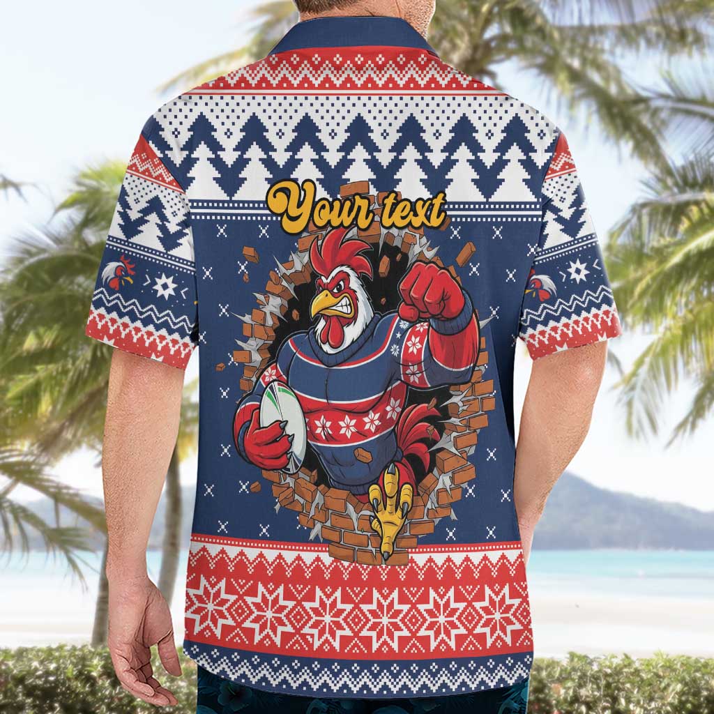 Roosters Xmas Glory Personalised Hawaiian Shirt Christmas Rugby League Spirit - Aussie Hoodie