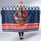 Roosters Xmas Glory Personalised Hooded Blanket Christmas Rugby League Spirit - Aussie Hoodie